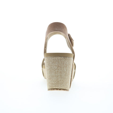 Volatile Aubree PV122 Womens Beige Synthetic Hook & Loop Wedges Sandals Shoes