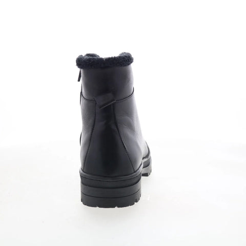 Miz Mooz Auburn Womens Black Leather Zipper Casual Dress Boots