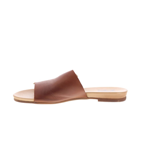Miz Mooz Arelia EU AURELIA-EU Womens Brown Leather Slides Sandals Shoes