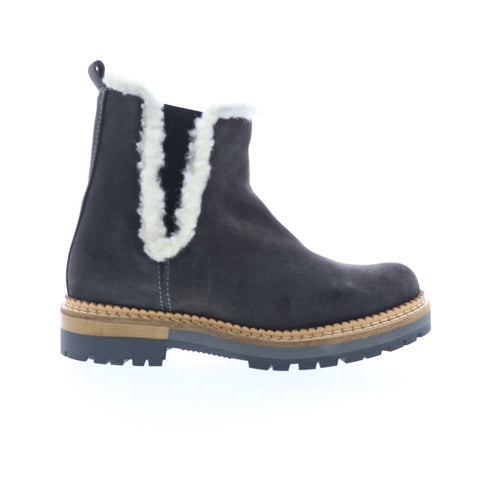 Bos. & Co. Auroras Womens Gray Suede Slip On Casual Dress Boots