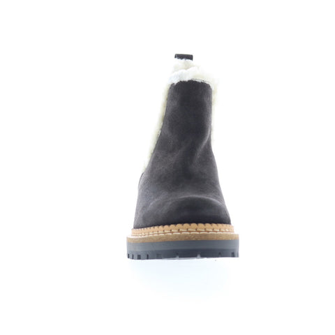 Bos. & Co. Auroras Womens Gray Suede Slip On Casual Dress Boots
