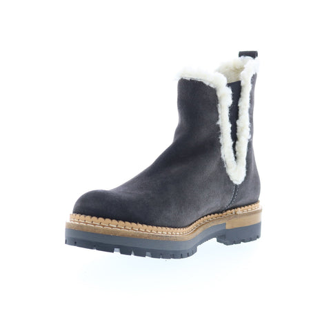 Bos. & Co. Auroras Womens Gray Suede Slip On Casual Dress Boots