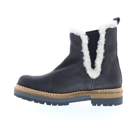 Bos. & Co. Auroras Womens Gray Suede Slip On Casual Dress Boots