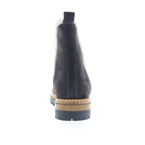 Bos. & Co. Auroras Womens Gray Suede Slip On Casual Dress Boots