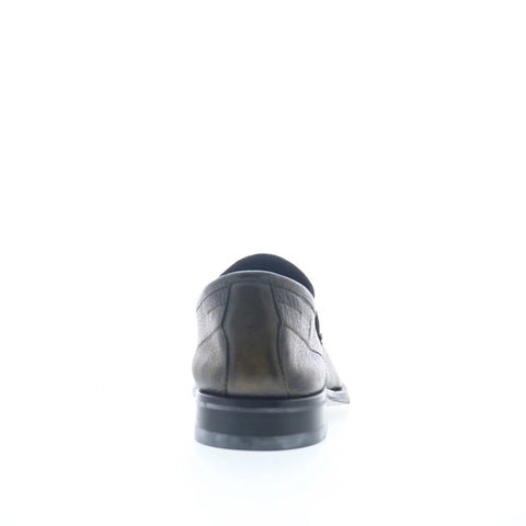 Di Bianco Aviano Lined Calfskin Mens Green Loafers & Slip Ons Penny Shoes
