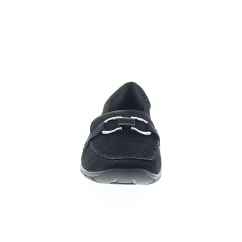 Easy Spirit Avienta SEAVIENTA Womens Black Suede Slip On Loafer Flats Shoes