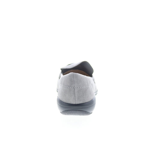 Easy Spirit Avienta SEAVIENTA Womens Gray Suede Slip On Loafer Flats Shoes