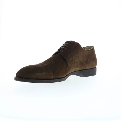 Di Bianco SC538 Mens Brown Suede Lace Up Oxfords & Lace Ups Cap Toe Shoes