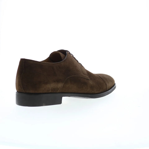 Di Bianco SC538 Mens Brown Suede Lace Up Oxfords & Lace Ups Cap Toe Shoes