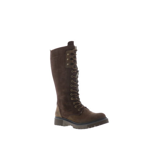Bos. & Co. Axe Womens Brown Nubuck Lace Up Casual Dress Boots