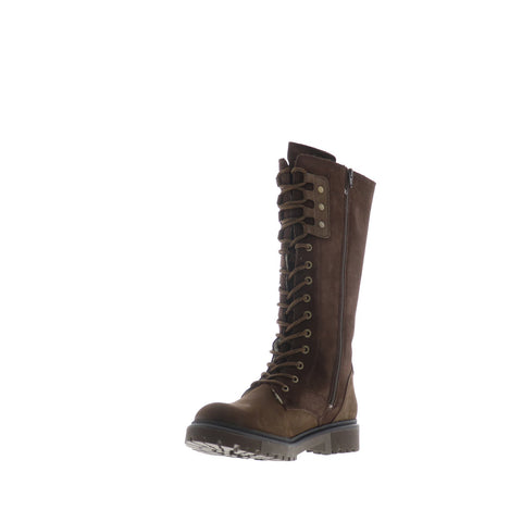 Bos. & Co. Axe Womens Brown Nubuck Lace Up Casual Dress Boots