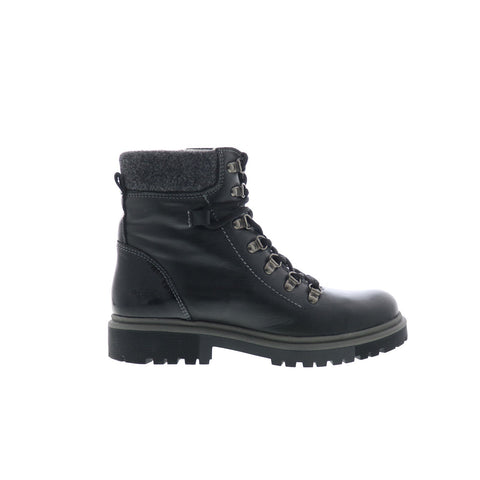 Bos. & Co. Axel Womens Black Leather Lace Up Casual Dress Boots