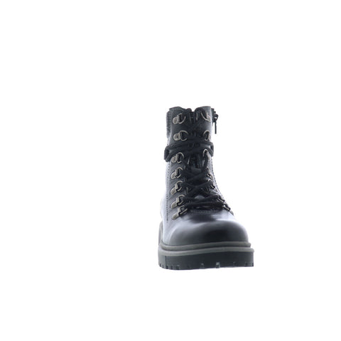 Bos. & Co. Axel Womens Black Leather Lace Up Casual Dress Boots