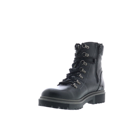 Bos. & Co. Axel Womens Black Leather Lace Up Casual Dress Boots