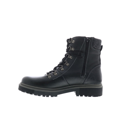 Bos. & Co. Axel Womens Black Leather Lace Up Casual Dress Boots
