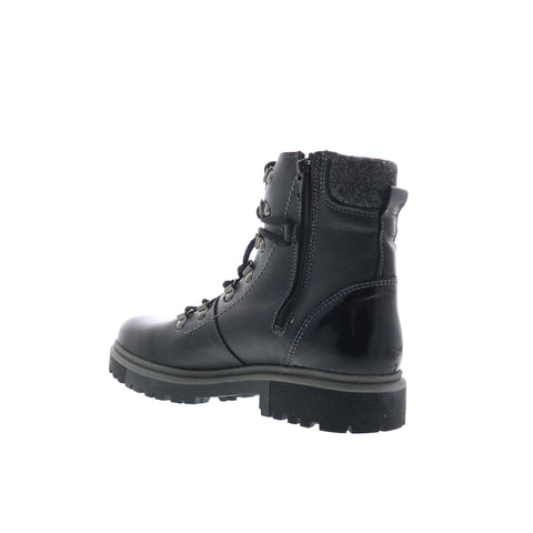 Bos. & Co. Axel Womens Black Leather Lace Up Casual Dress Boots