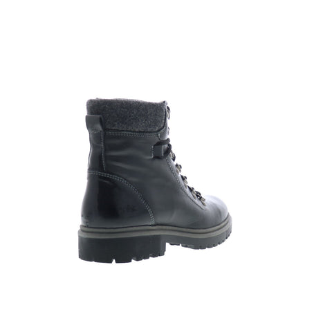 Bos. & Co. Axel Womens Black Leather Lace Up Casual Dress Boots