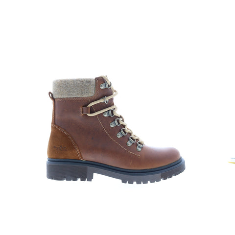 Bos. & Co. Axel Womens Brown Leather Lace Up Casual Dress Boots