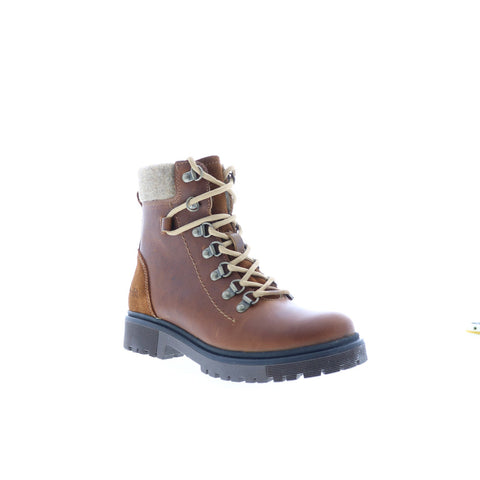 Bos. & Co. Axel Womens Brown Leather Lace Up Casual Dress Boots