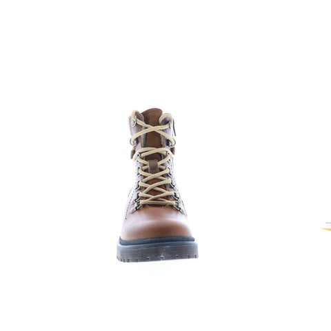 Bos. & Co. Axel Womens Brown Leather Lace Up Casual Dress Boots