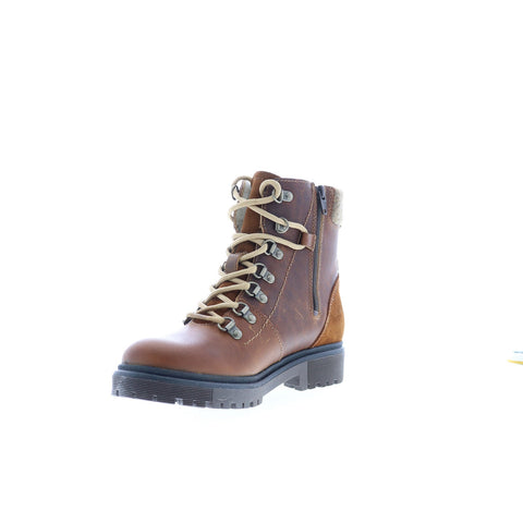 Bos. & Co. Axel Womens Brown Leather Lace Up Casual Dress Boots