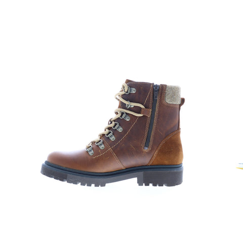 Bos. & Co. Axel Womens Brown Leather Lace Up Casual Dress Boots