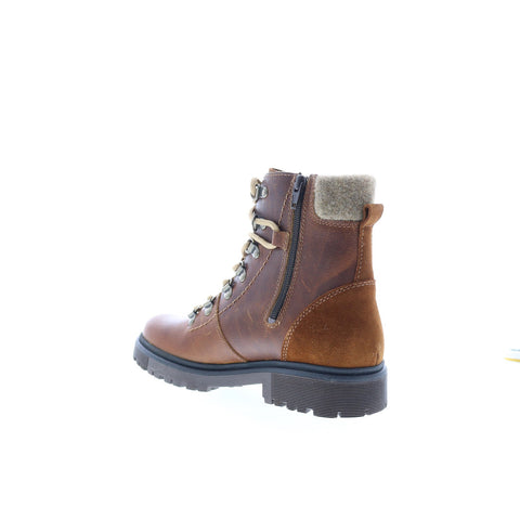 Bos. & Co. Axel Womens Brown Leather Lace Up Casual Dress Boots