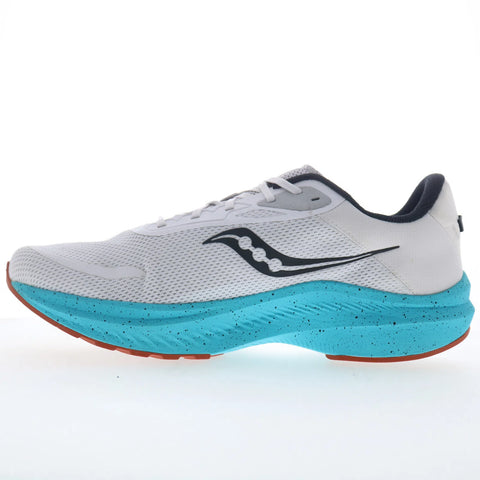 Saucony Axon 3 S20826-25 Mens White Mesh Lace Up Athletic Running Shoes