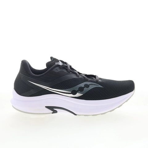 Saucony Axon S10657-45 Womens Black Canvas Lace Up Athletic Running Shoes