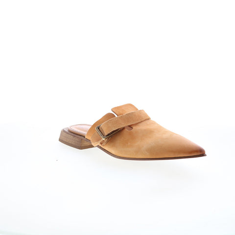 A.S. 98 Ayden Womens Brown Leather Slip On Mule Flats Shoes