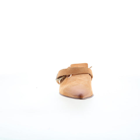 A.S. 98 Ayden Womens Brown Leather Slip On Mule Flats Shoes