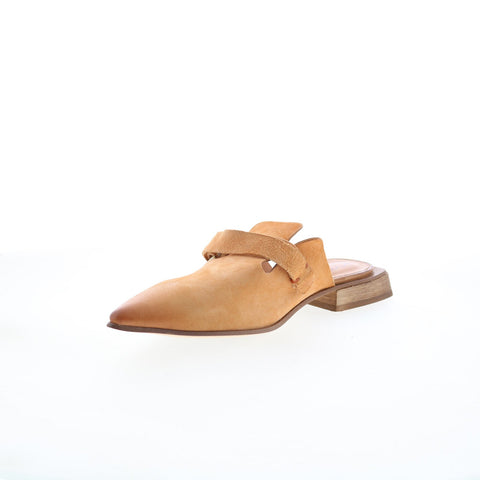 A.S. 98 Ayden Womens Brown Leather Slip On Mule Flats Shoes