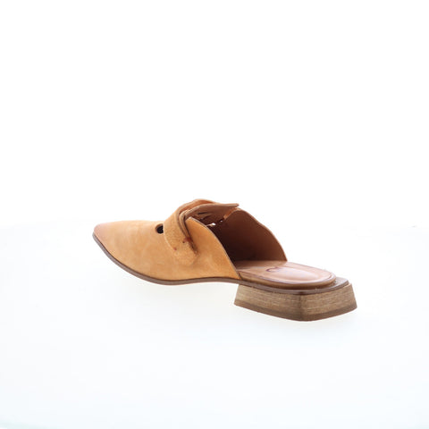 A.S. 98 Ayden Womens Brown Leather Slip On Mule Flats Shoes