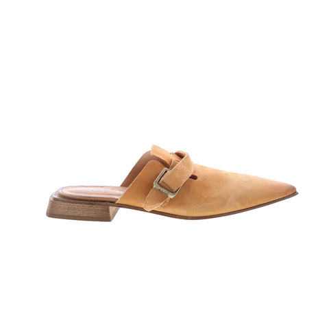 A.S. 98 Ayden Womens Brown Leather Slip On Mule Flats Shoes