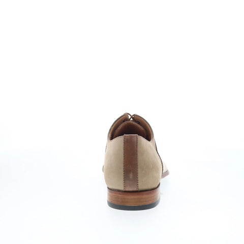 Mezlan Ayna Linen 21529 Mens Beige Leather Oxfords & Lace Ups Cap Toe Shoes