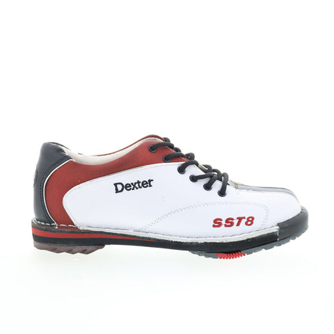 Dexter SST 8 LE B1001-9 Womens White Leather Lace Up Athletic Bowling Shoes