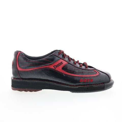 Dexter SST 8 B1899-17 Mens Black Leather Lace Up Athletic Bowling Shoes