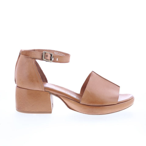 A.S. 98 Crue B21003-101-6020 Womens Brown Leather Heeled Sandals Shoes