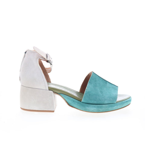 A.S. 98 Crue B21003-201-0001 Womens Blue Suede Platform Sandals Shoes