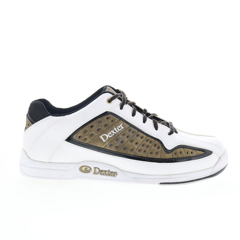 Dexter B2259-4 Mens White Synthetic Lace Up Athletic Bowling Shoes