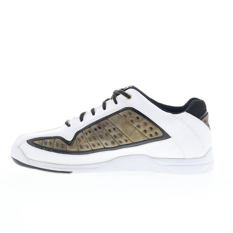 Dexter B2259-4 Mens White Synthetic Lace Up Athletic Bowling Shoes