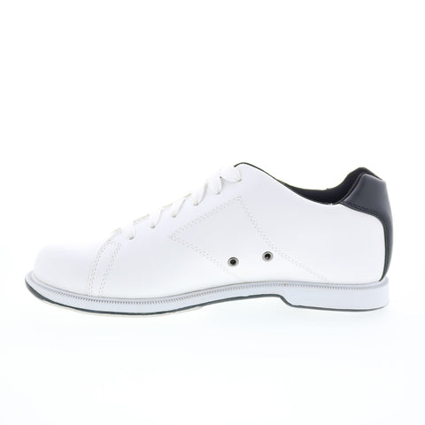 Dexter Cutter B2504-9 Mens White Leather Lace Up Athletic Bowling Shoes
