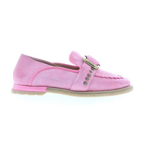 A.S. 98 Tayte Womens Pink Leather Hook & Loop Loafer Flats Shoes