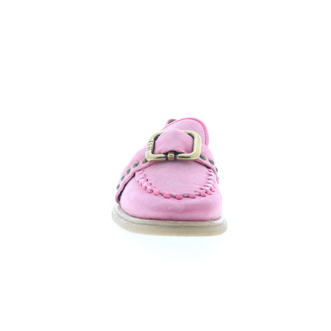 A.S. 98 Tayte Womens Pink Leather Hook & Loop Loafer Flats Shoes