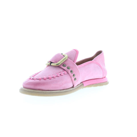 A.S. 98 Tayte Womens Pink Leather Hook & Loop Loafer Flats Shoes