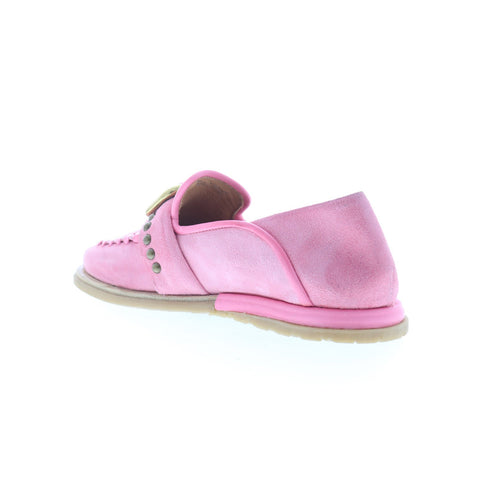 A.S. 98 Tayte Womens Pink Leather Hook & Loop Loafer Flats Shoes