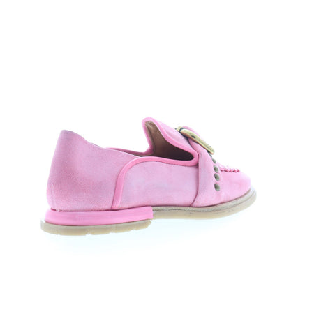 A.S. 98 Tayte Womens Pink Leather Hook & Loop Loafer Flats Shoes