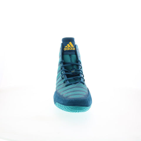 Adidas Varner BA8022 Mens Blue Synthetic Lace Up Athletic Wrestling Shoes