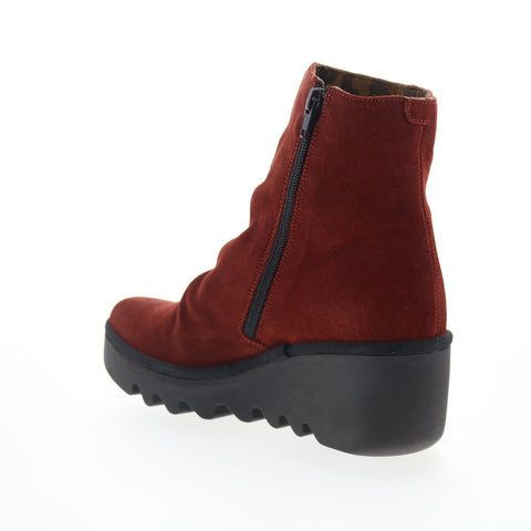 Fly London Baan BAAN538FLY-002 Womens Red Suede Ankle & Booties Boots