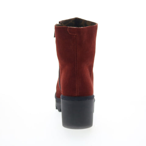 Fly London Baan BAAN538FLY-002 Womens Red Suede Ankle & Booties Boots